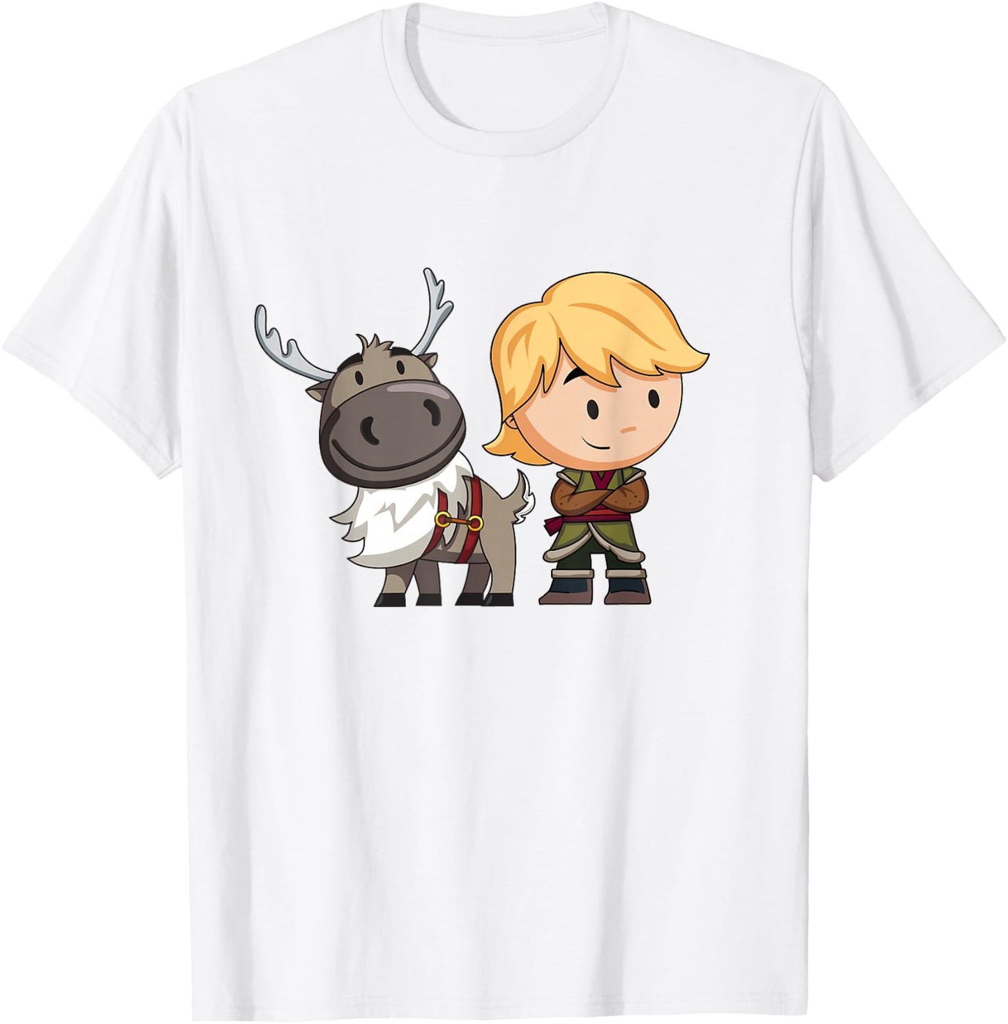 Disney Frozen 2 Sven and Kristoff Chibi Art T-Shirt - T-Shirt | White