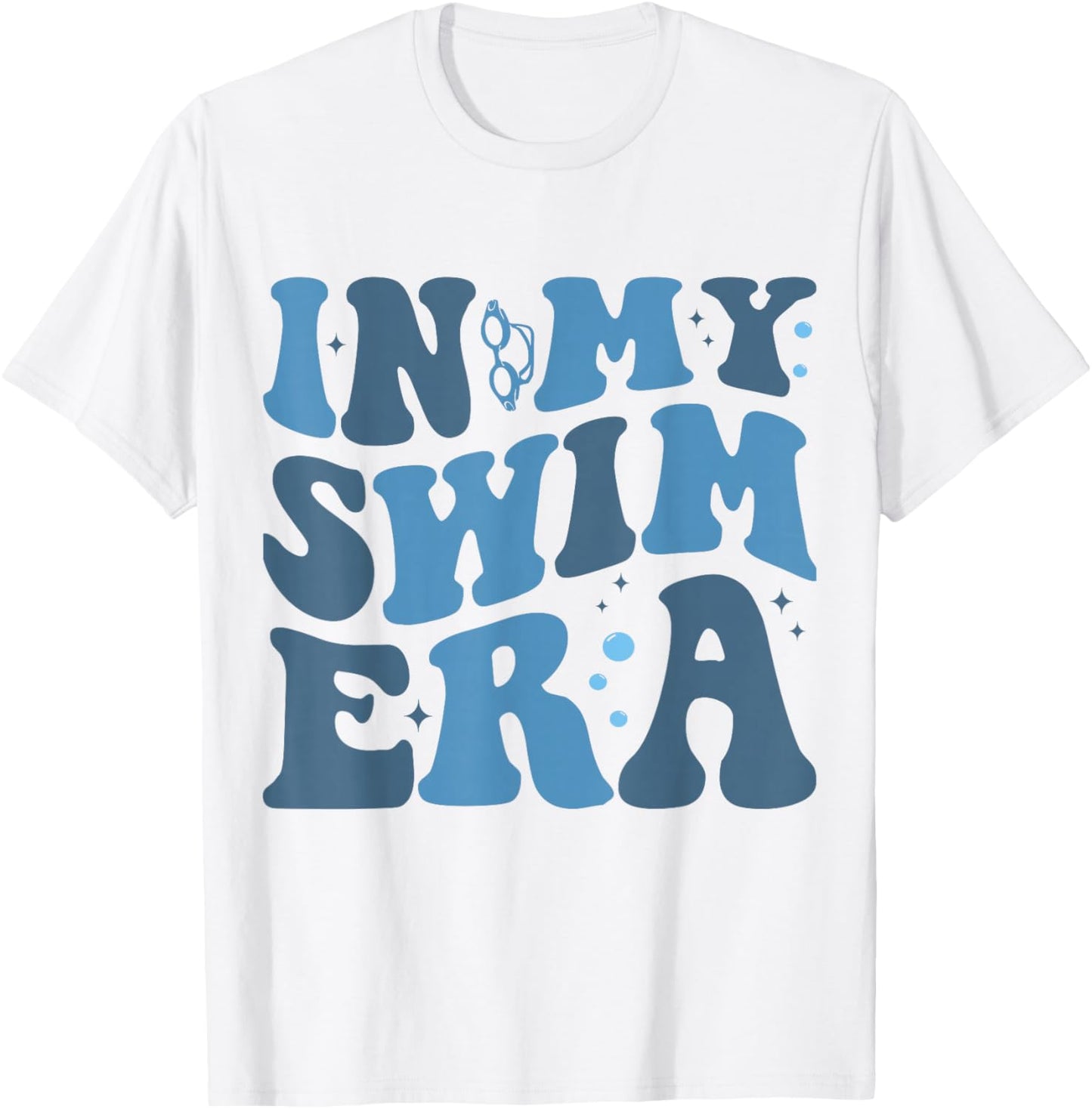 In My Swim Era Groovy Swimming Funny Swimmer T-Shirt - T-Shirt | White