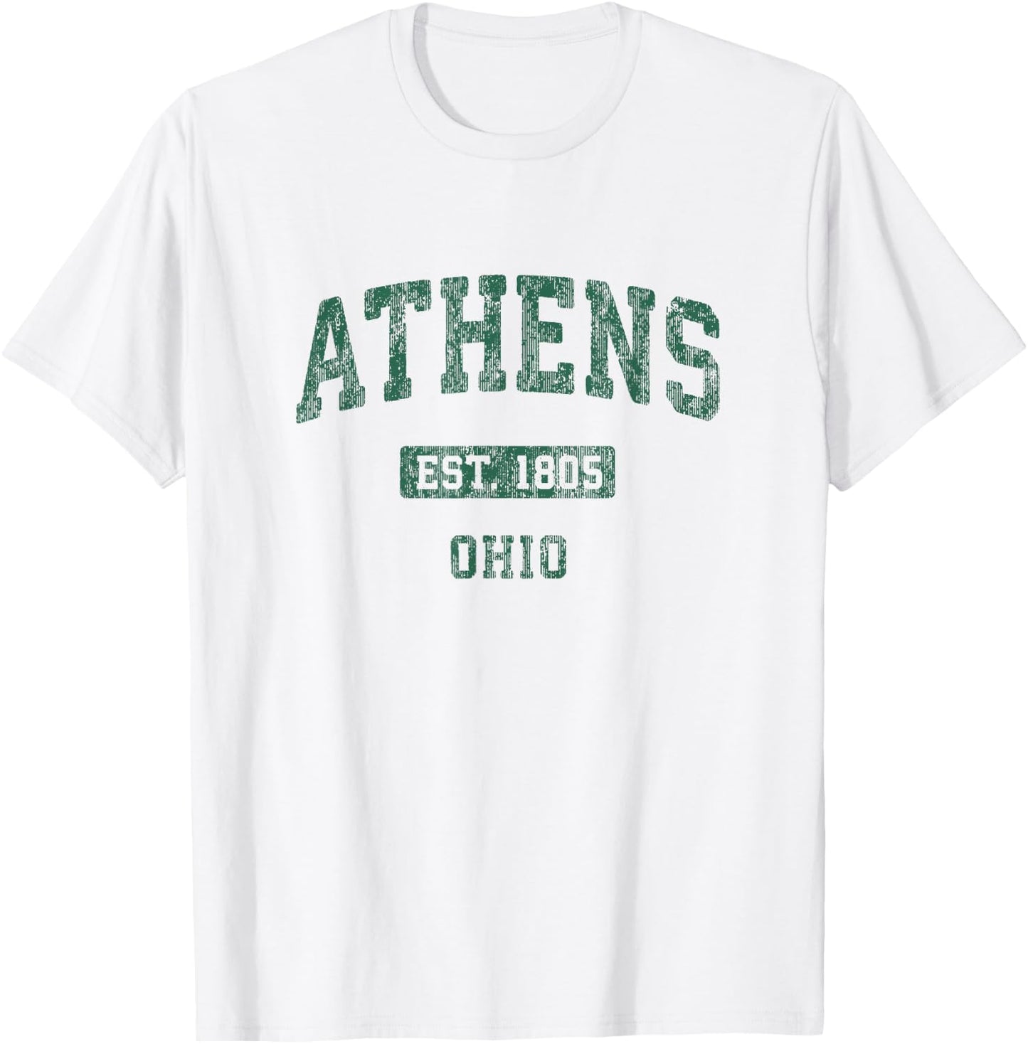 Athens Ohio Vintage Athletic Sports Design T-Shirt - T-Shirt | White