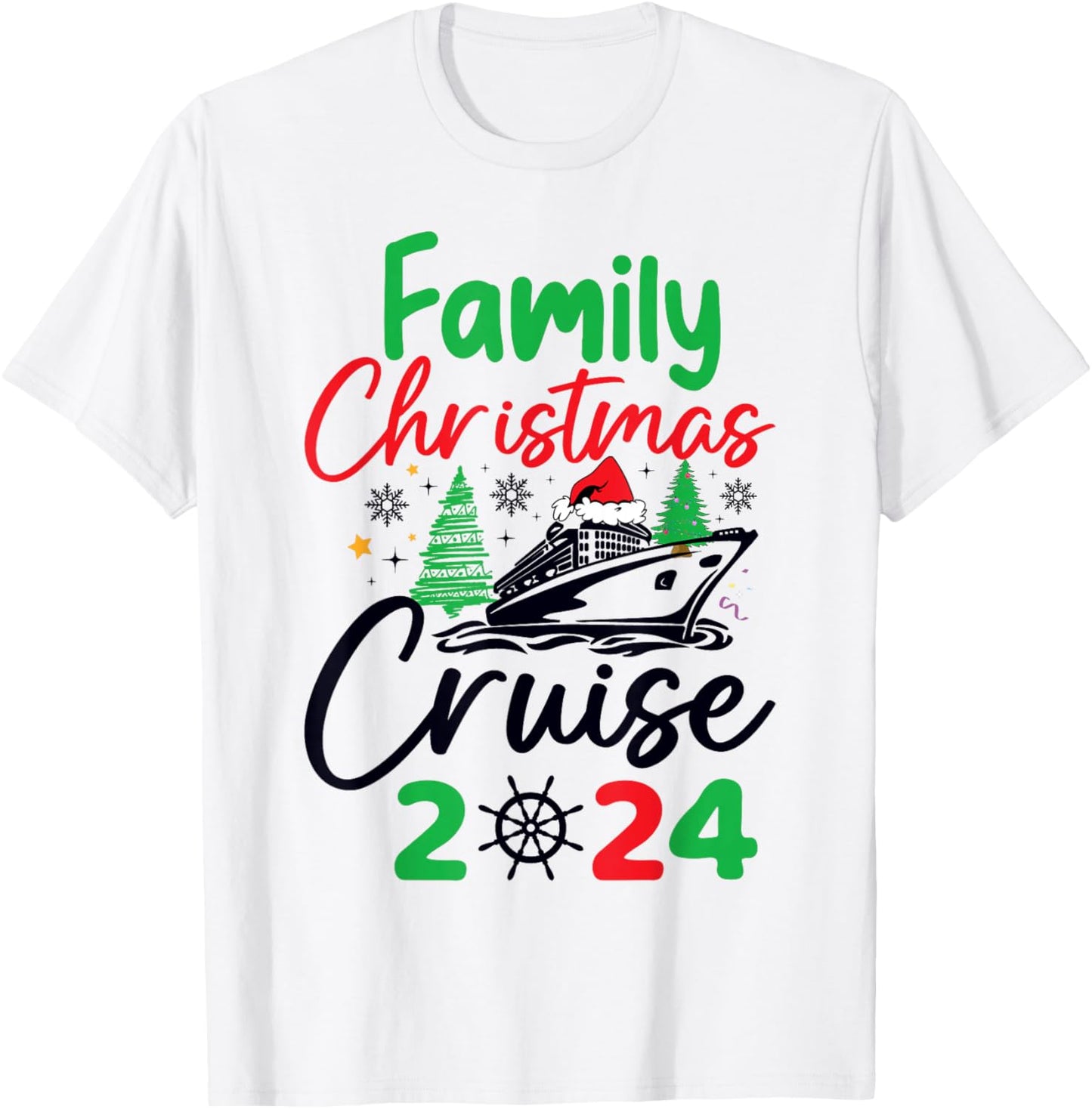 Family Christmas Cruise 2024 Merry Cruisemas Xmas Matching T-Shirt - T-Shirt | White