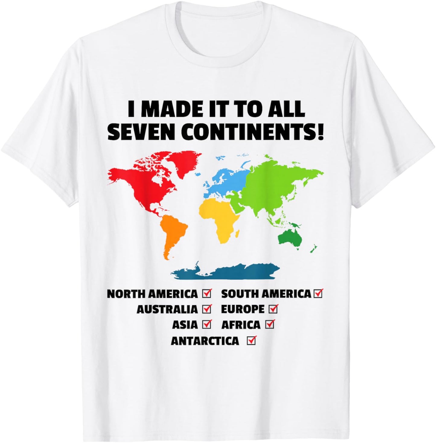 World Traveler - Seven Continents - 7 Continents Club T-Shirt - T-Shirt | White