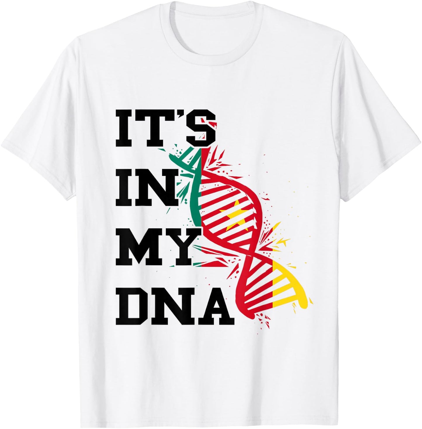 Cameroon Flag DNA Cameroonian Roots Cameroonian Pride T-Shirt - T-Shirt | White