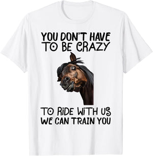 Horse Riding Equestrian Themed Gifts for Horse Lovers Funny T-Shirt - T-Shirt | White