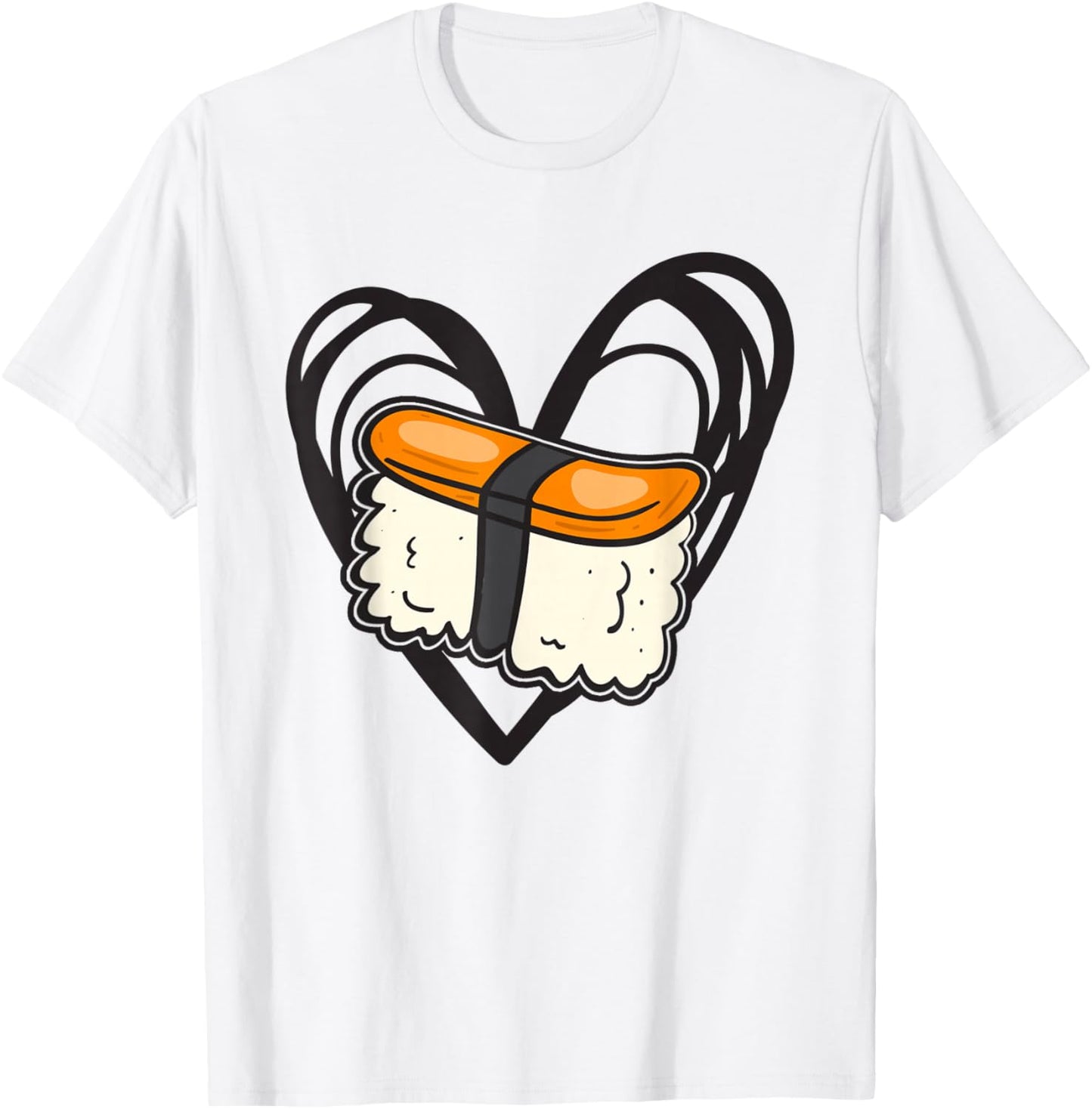 Cute Musubi Heart Graphic Girl Kids T-Shirt - T-Shirt | White
