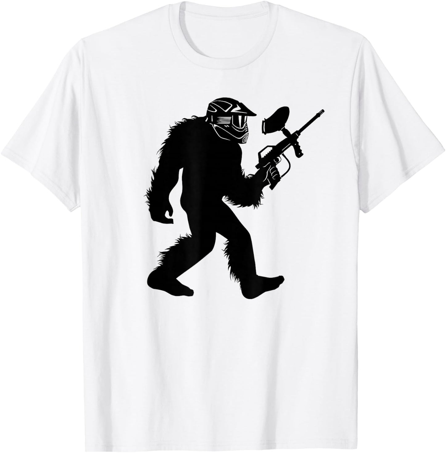 Bigfoot Paintball , Sasquatch Paintballer Apparel T-Shirt - T-Shirt | White