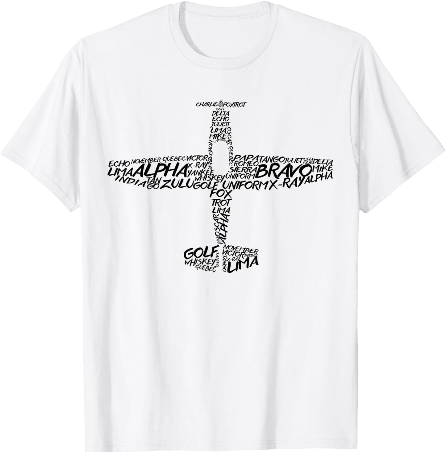 Phonetic Alphabet | Pilot Airplane Shirt T-Shirt - T-Shirt | White