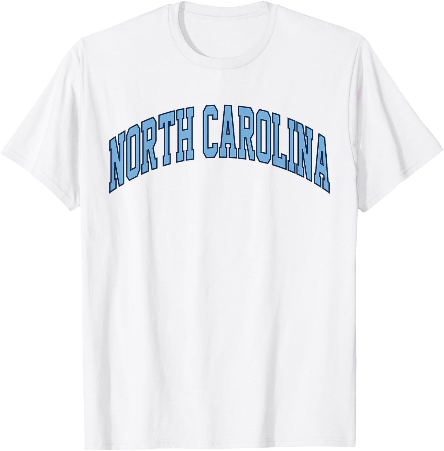 Retro North Carolina Souvenir Simple North Carolina Blue T-Shirt - T-Shirt | White