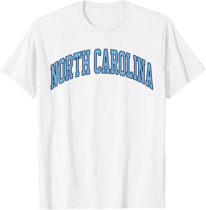 Retro North Carolina Souvenir Simple North Carolina Blue T-Shirt - T-Shirt | White