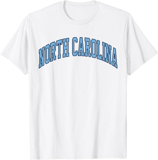 Retro North Carolina Souvenir Simple North Carolina Blue T-Shirt - T-Shirt | White