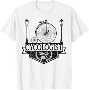 Cycologist Gentleman Vintage Bicycle Penny Farthing 1817 T-Shirt - T-Shirt | White