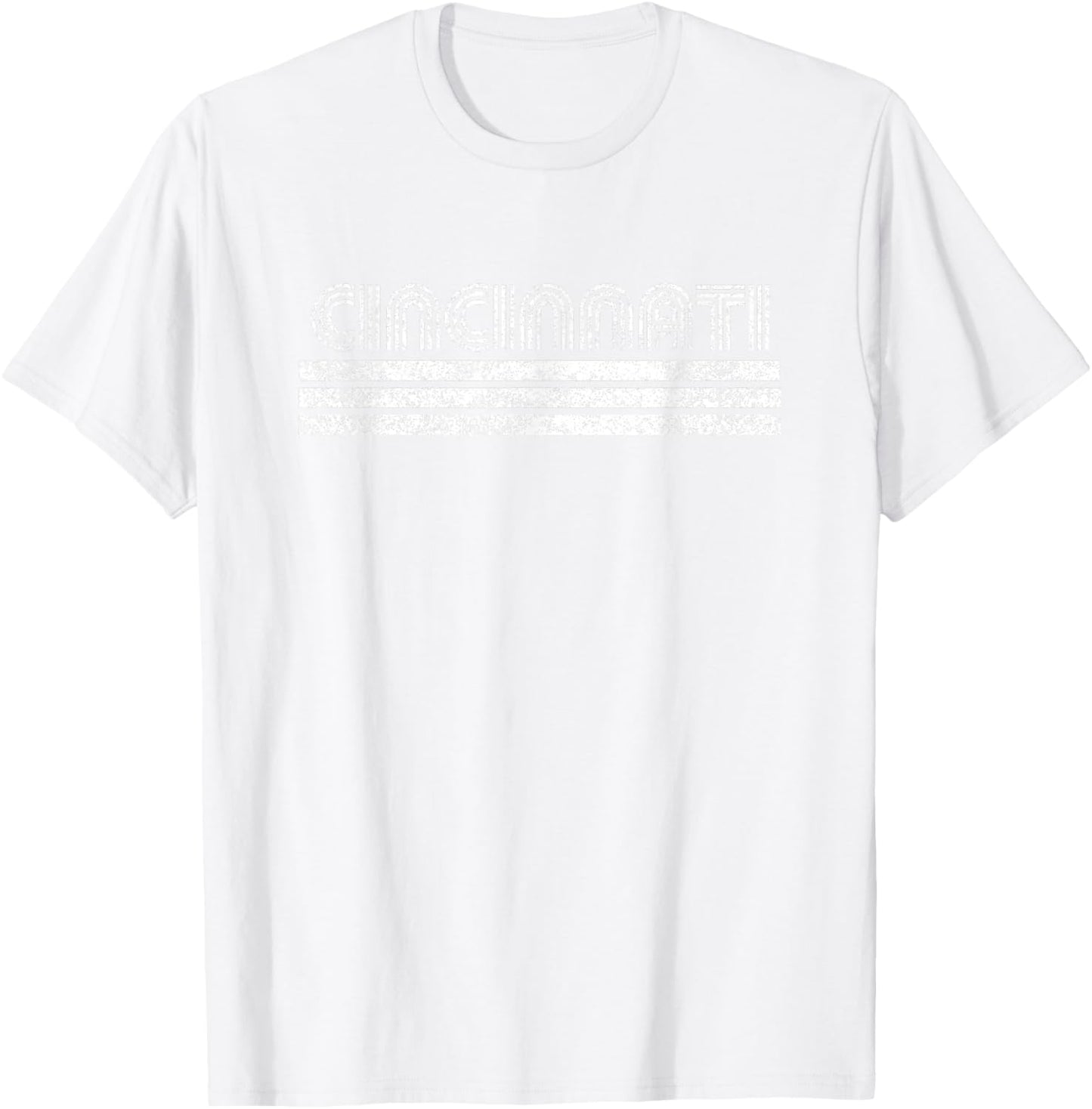 Cincinnati Ohio Vintage Weathered Throwback T-Shirt - T-Shirt | White