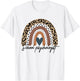 School Psychologist Leopard Rainbow Psychology T-Shirt - T-Shirt | White