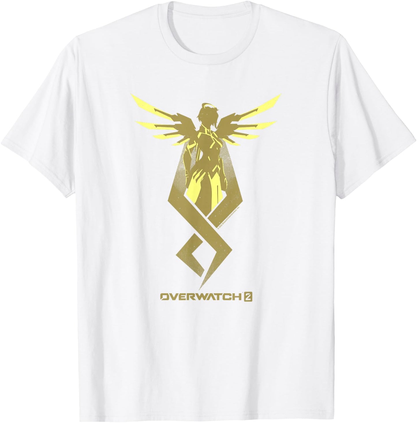 Overwatch 2 Mercy Angel Silhouette V2 T-Shirt - T-Shirt | White