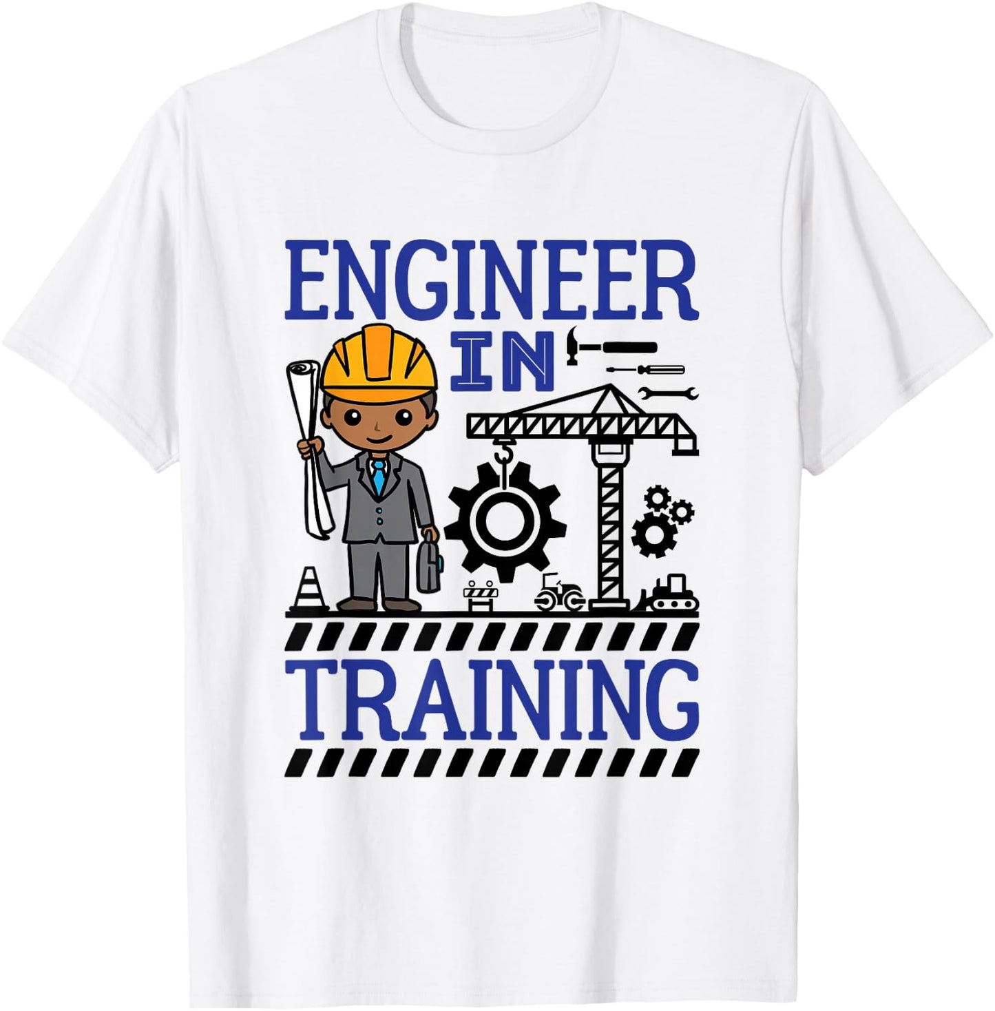 Future Engineer Boy African American Engineer In Training T-Shirt - T-Shirt | White