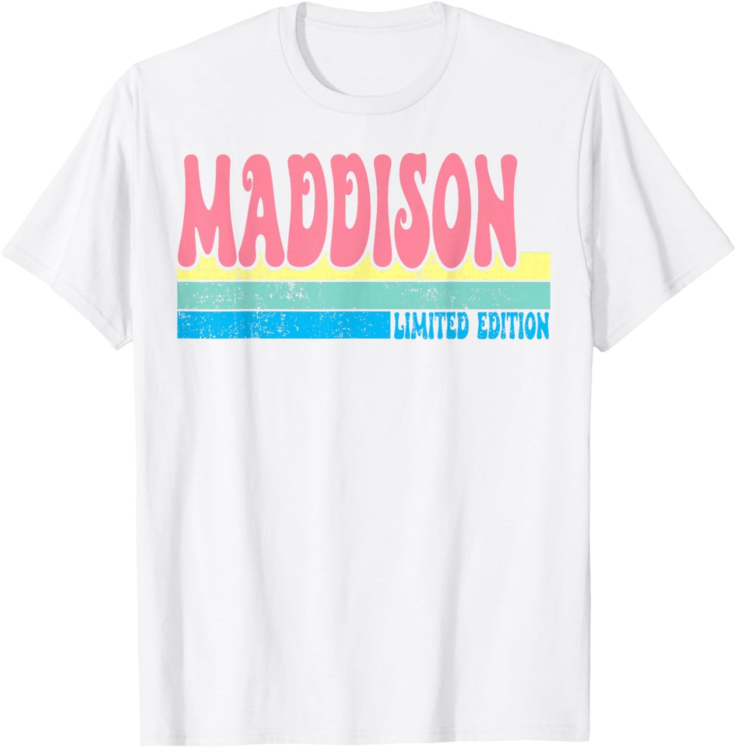 MADDISON Name Personalized Cute Idea Groovy Women MADDISON T-Shirt - T-Shirt | White