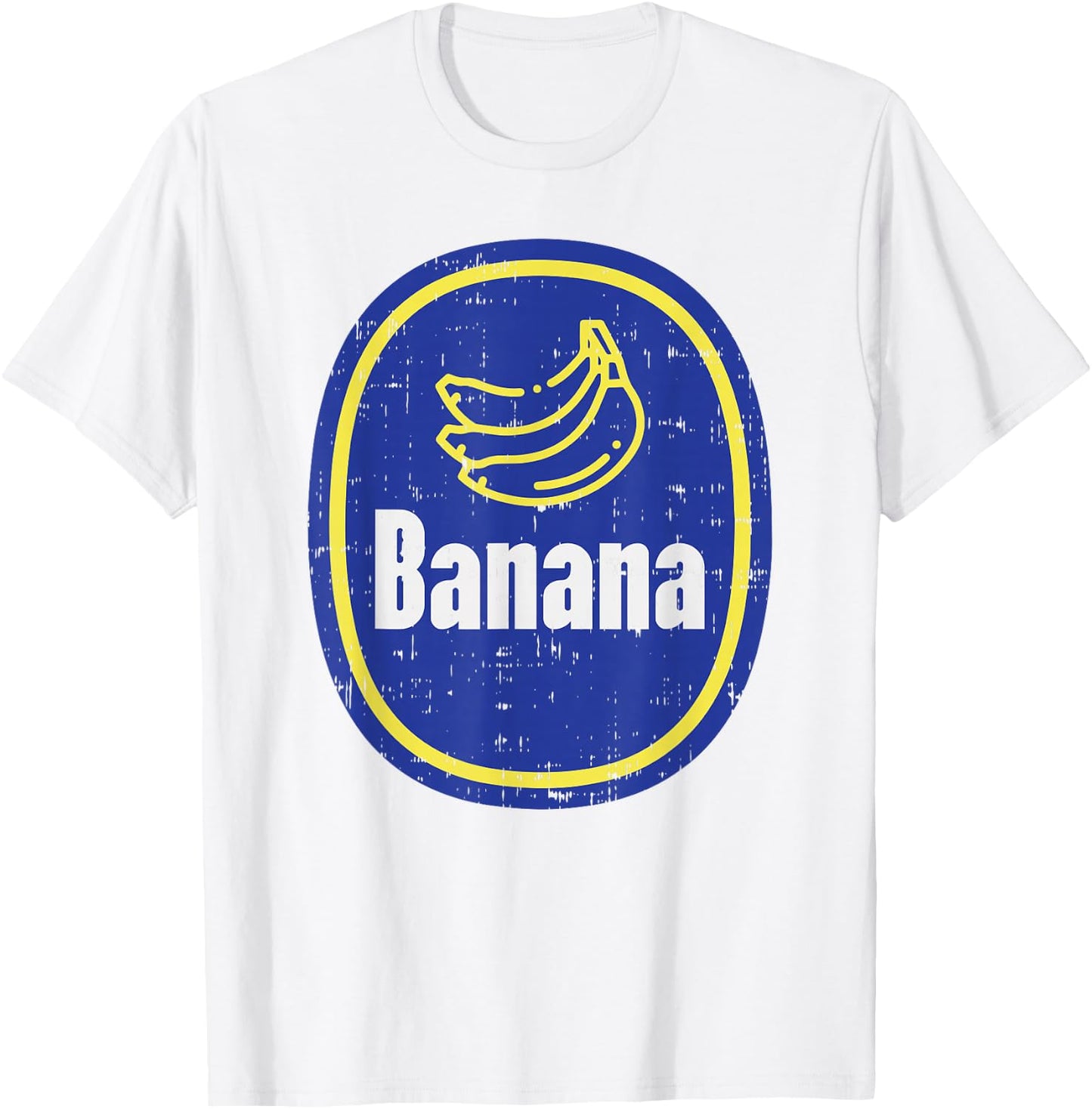 Banana Sticker Funny Fruit Lazy DIY Easy Halloween Costume T-Shirt - T-Shirt | White