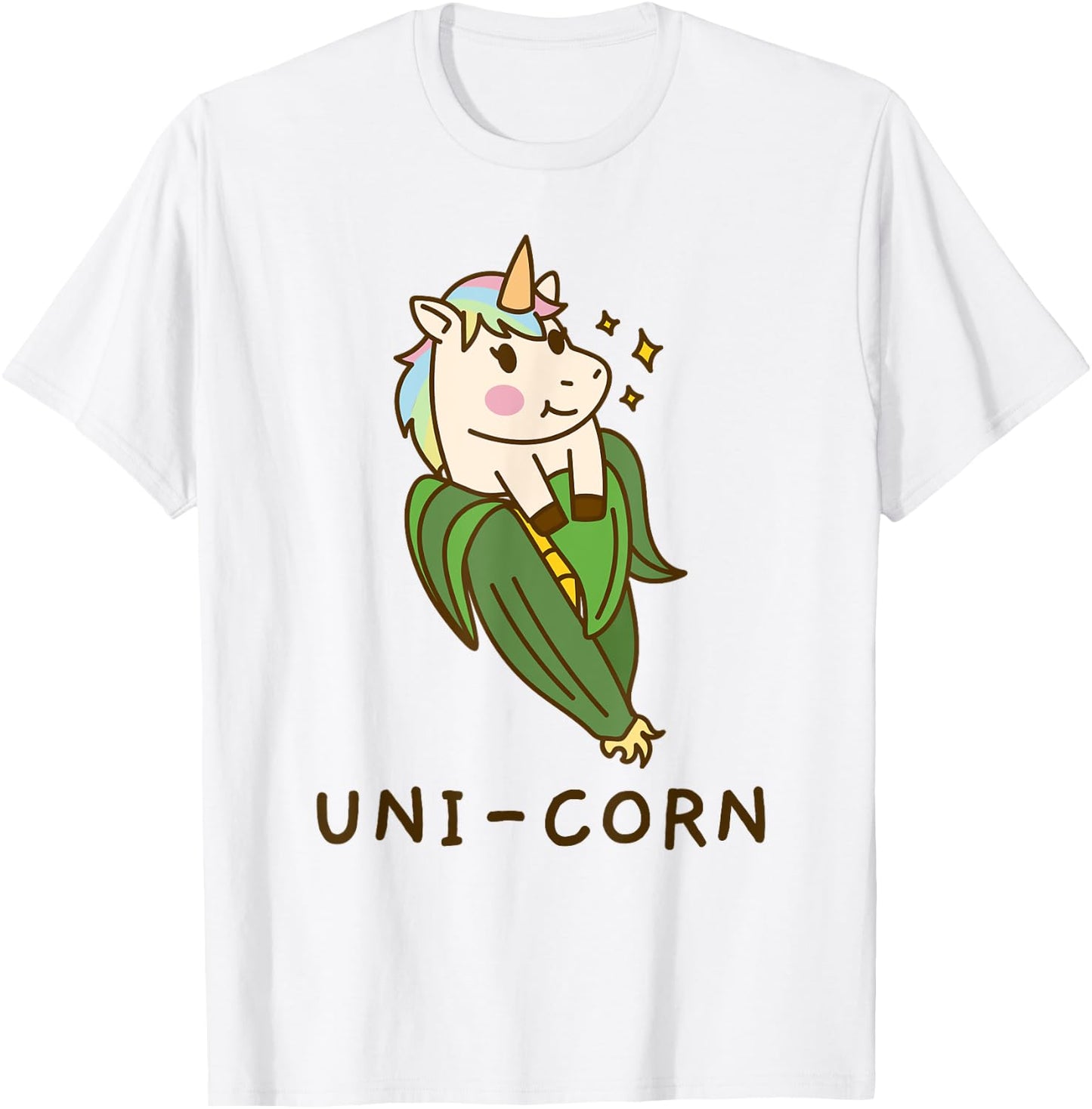 Uni Corn Unicorn on the cob funny cute birthday gift T-Shirt - T-Shirt | White