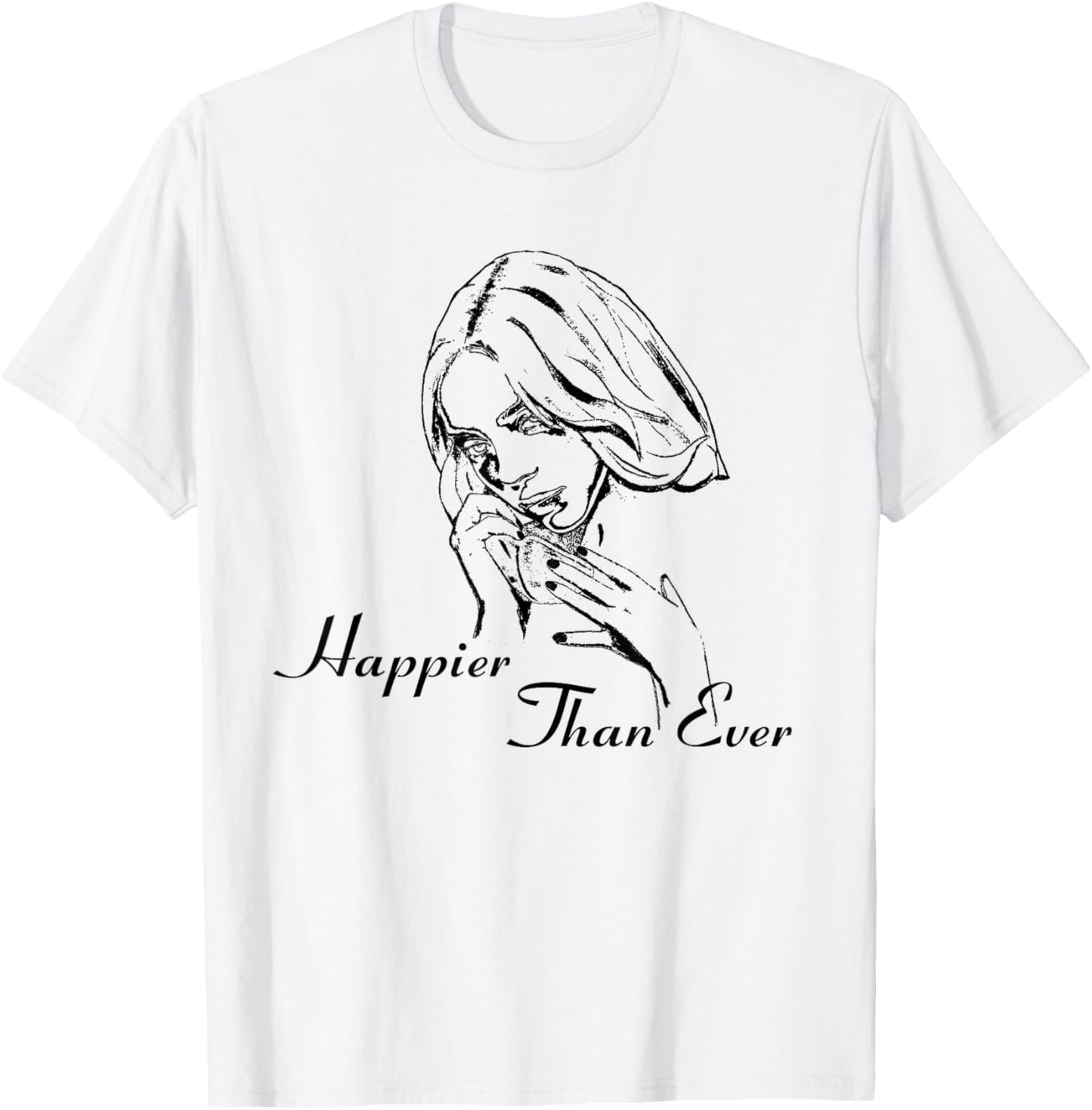 Official Billie Eilish Happier Than Ever White T-Shirt - T-Shirt | White