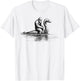 Funny Bigfoot Sasquatch Riding Loch Ness Monster Cryptid T-Shirt - T-Shirt | White
