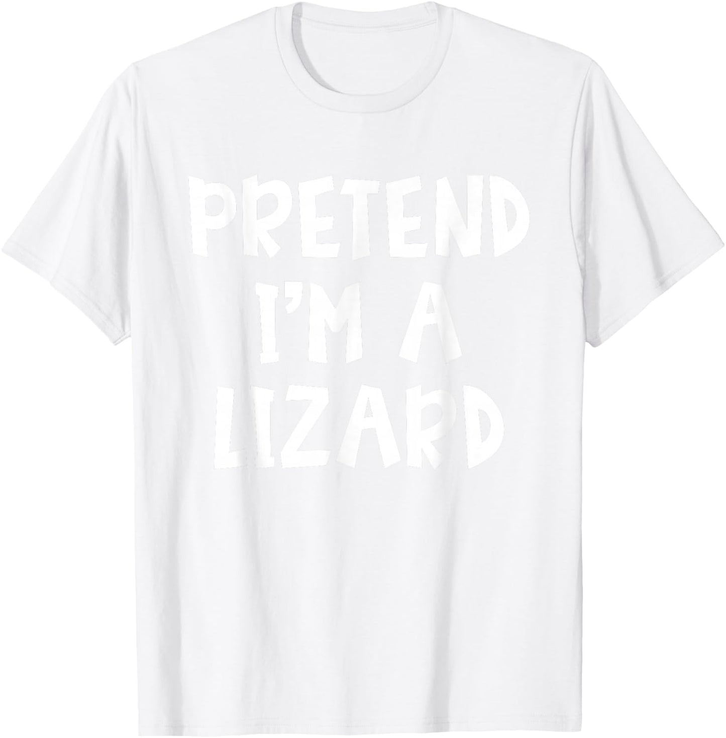 Pretend I'm A Lizard Matching Costume Lazy Easy Halloween T-Shirt - T-Shirt | White