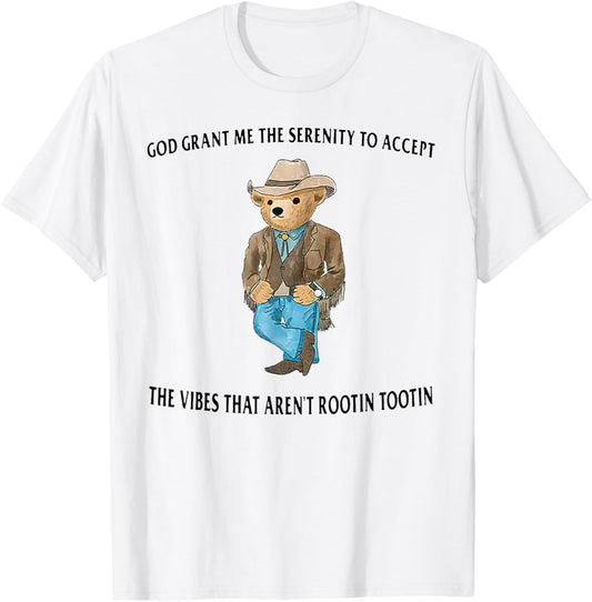 God Grant Me the Serenity to Accept the Vibes T-Shirt - T-Shirt | White