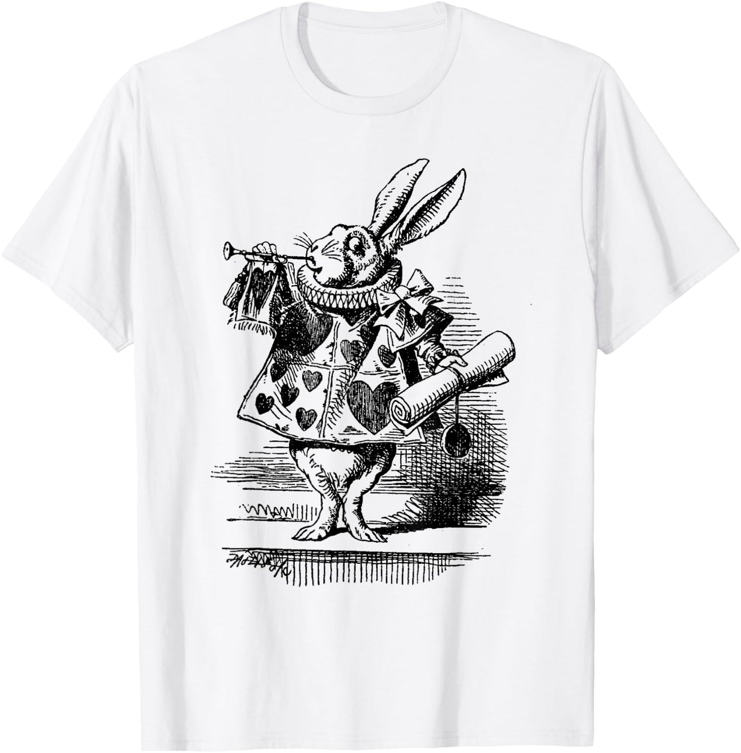 Alice in Wonderland White Rabbit T-Shirt - T-Shirt | White