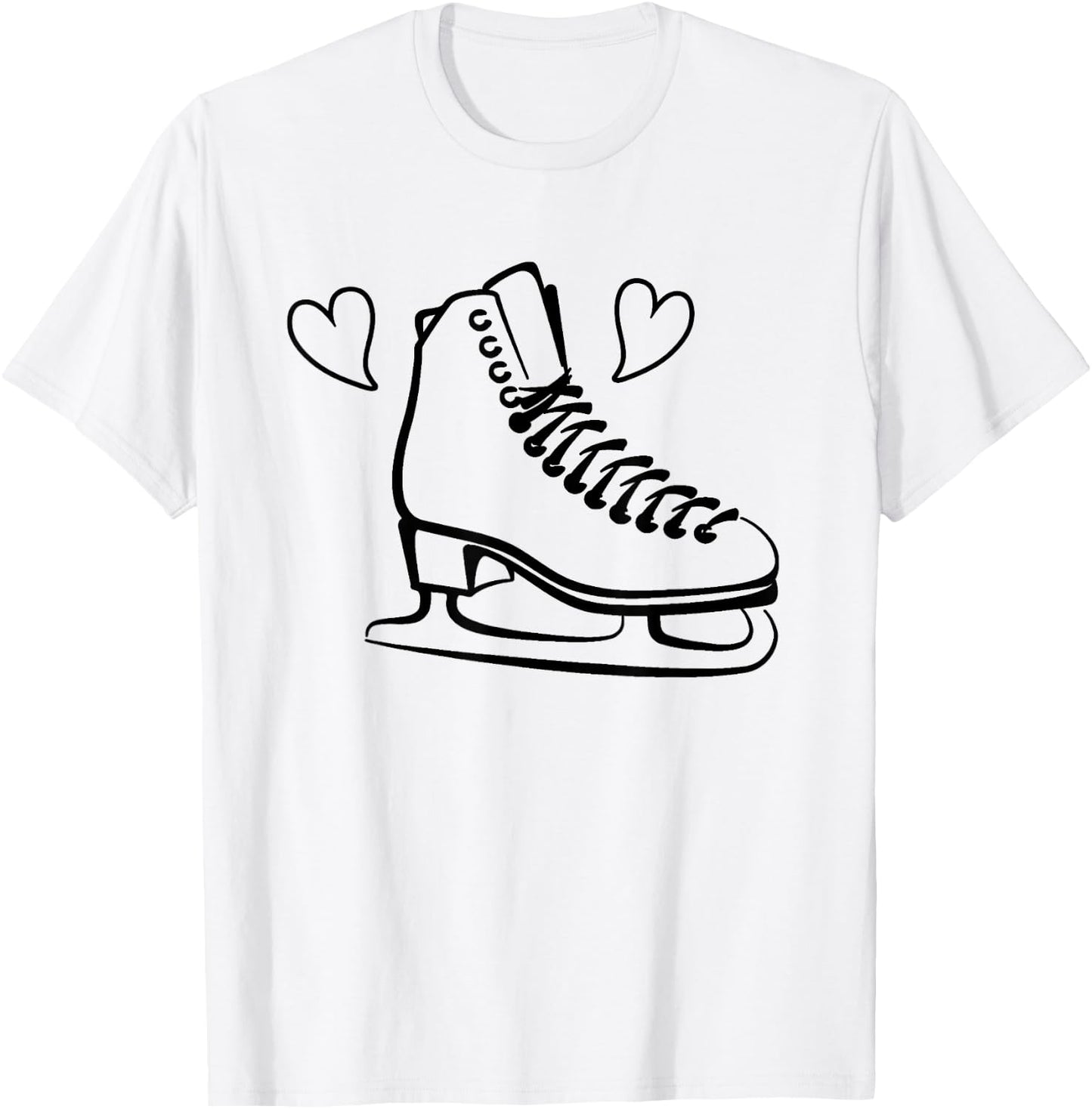 Ice Skating Figure Skates T-Shirt - T-Shirt | White