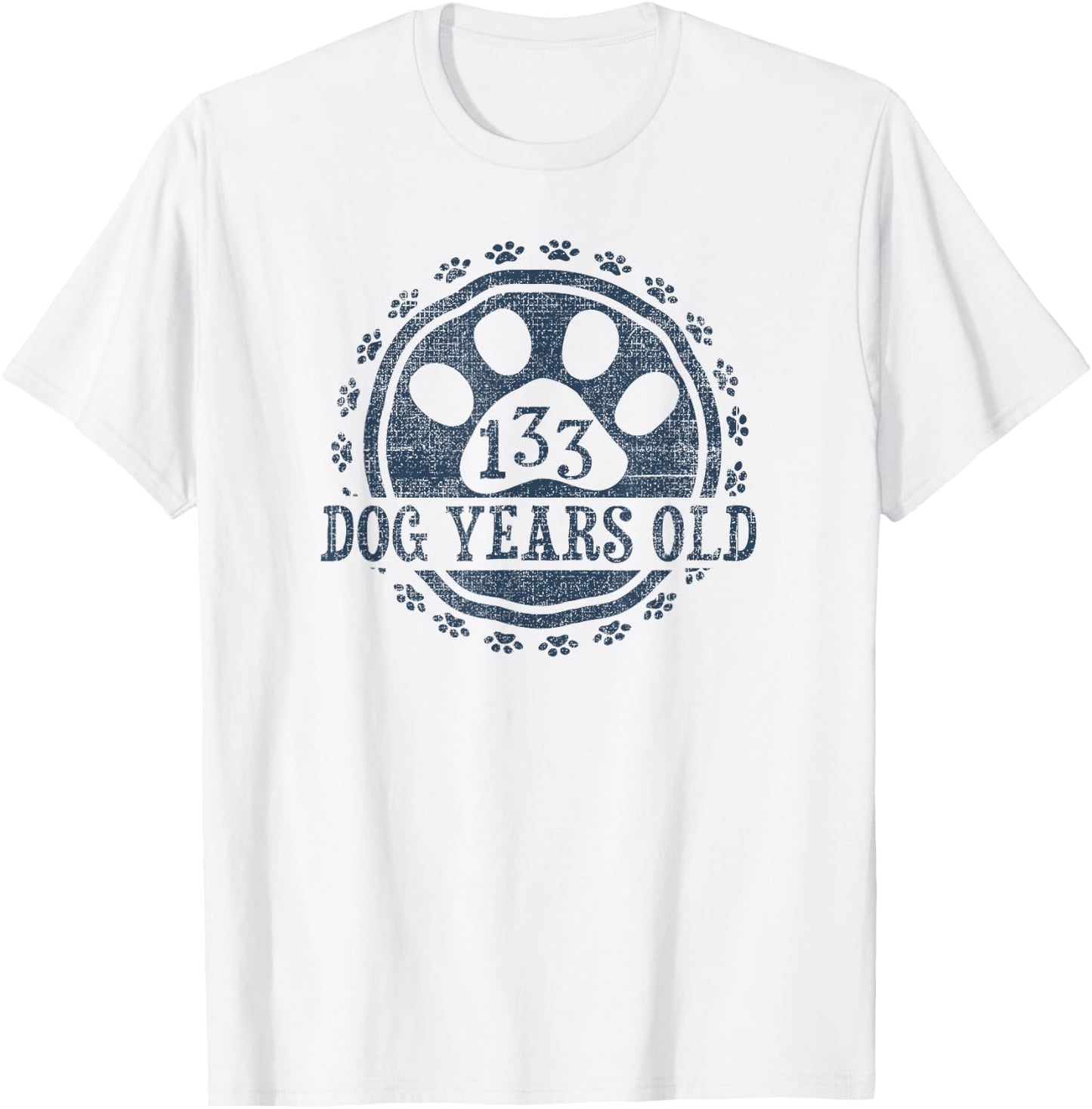 133 Dog Years Old, 19 in Human 19th Birthday Give Idea T-Shirt - T-Shirt | White