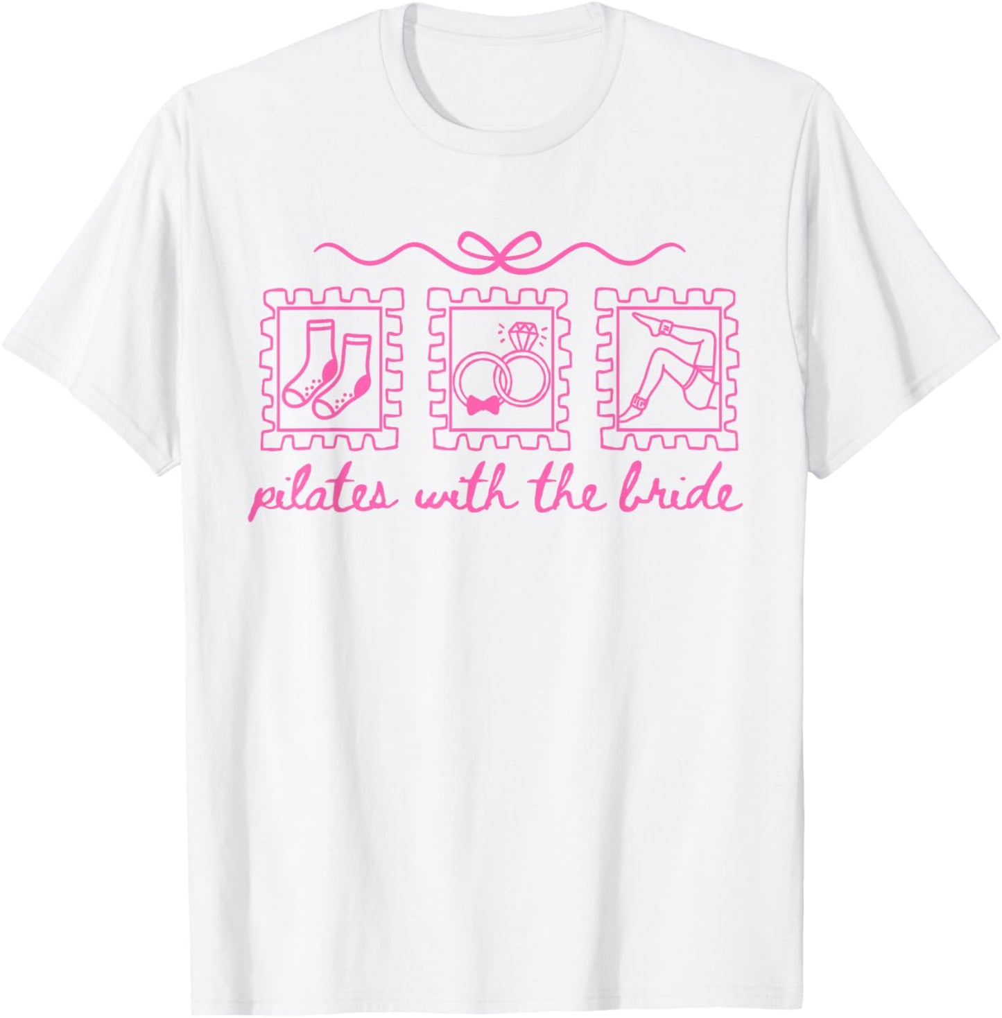 Cute Pilates Bridal Party Pilates with The Bride T-Shirt - T-Shirt | White