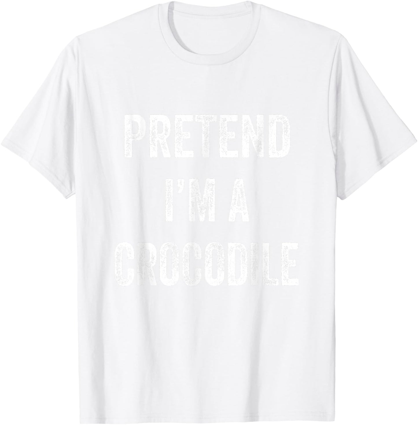 Lazy Halloween Pretend I'm Crocodile Funny Halloween Costume T-Shirt - T-Shirt | White