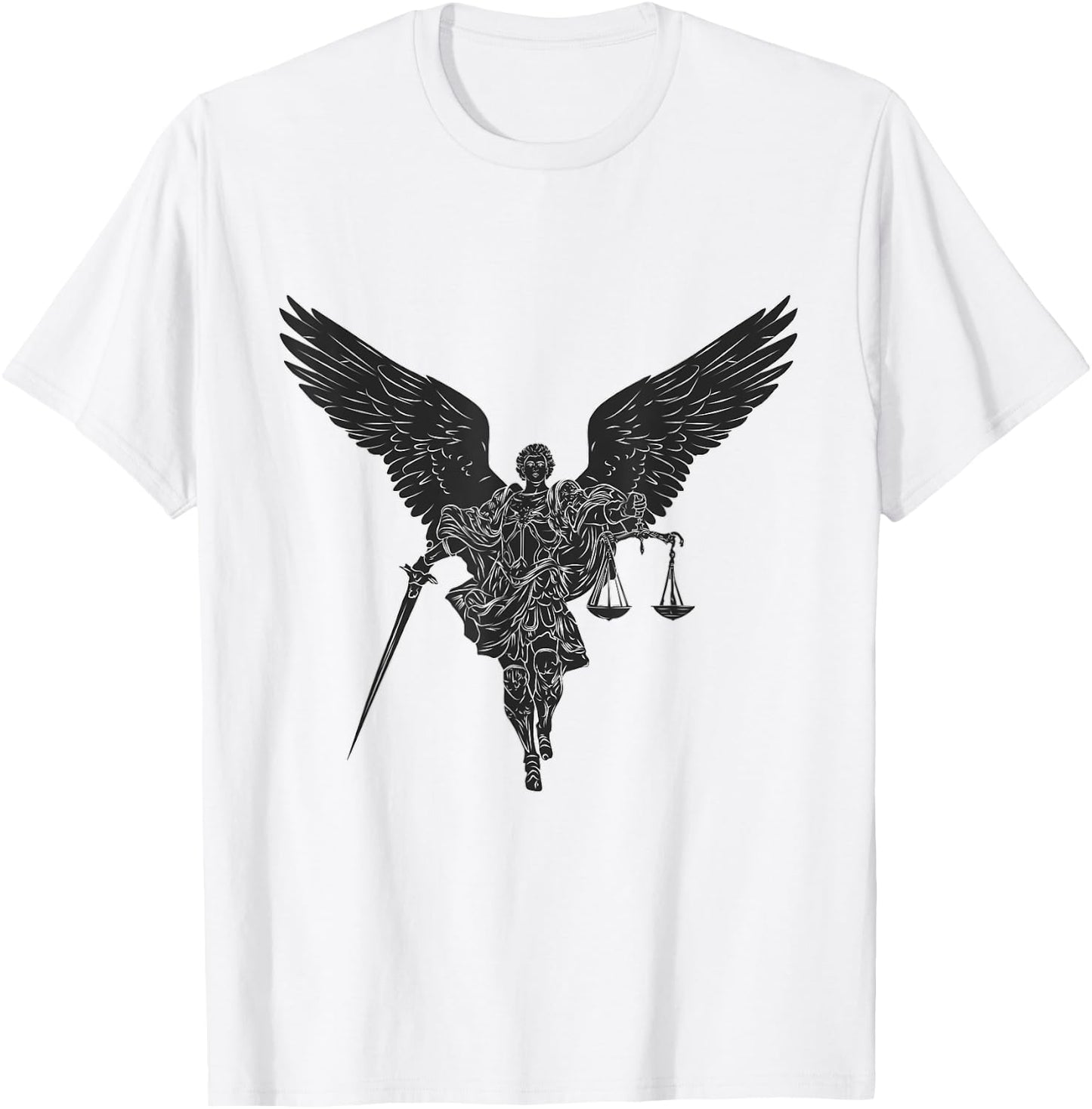 St Michael the archangel warrior of justice. Christian faith T-Shirt - T-Shirt | White