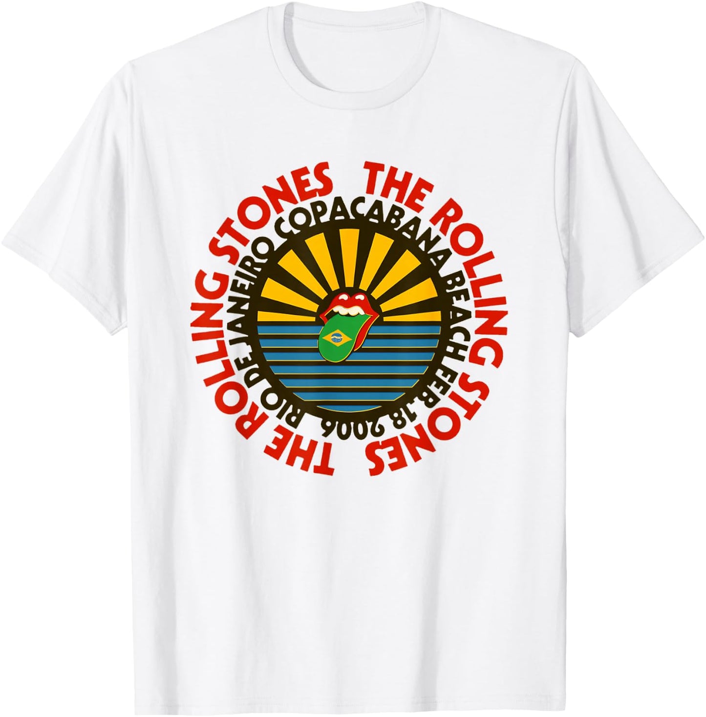 Official Rolling Stones Copacabana Beach T-Shirt - T-Shirt | White