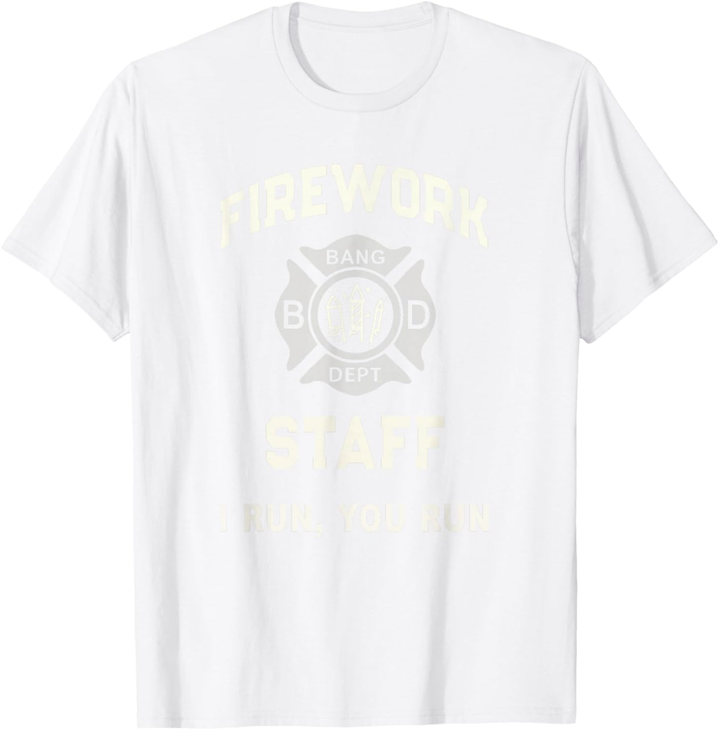 Patriotic FIREWORK STAFF Safety Director July 4th Pyro Pro T-Shirt - T-Shirt | White