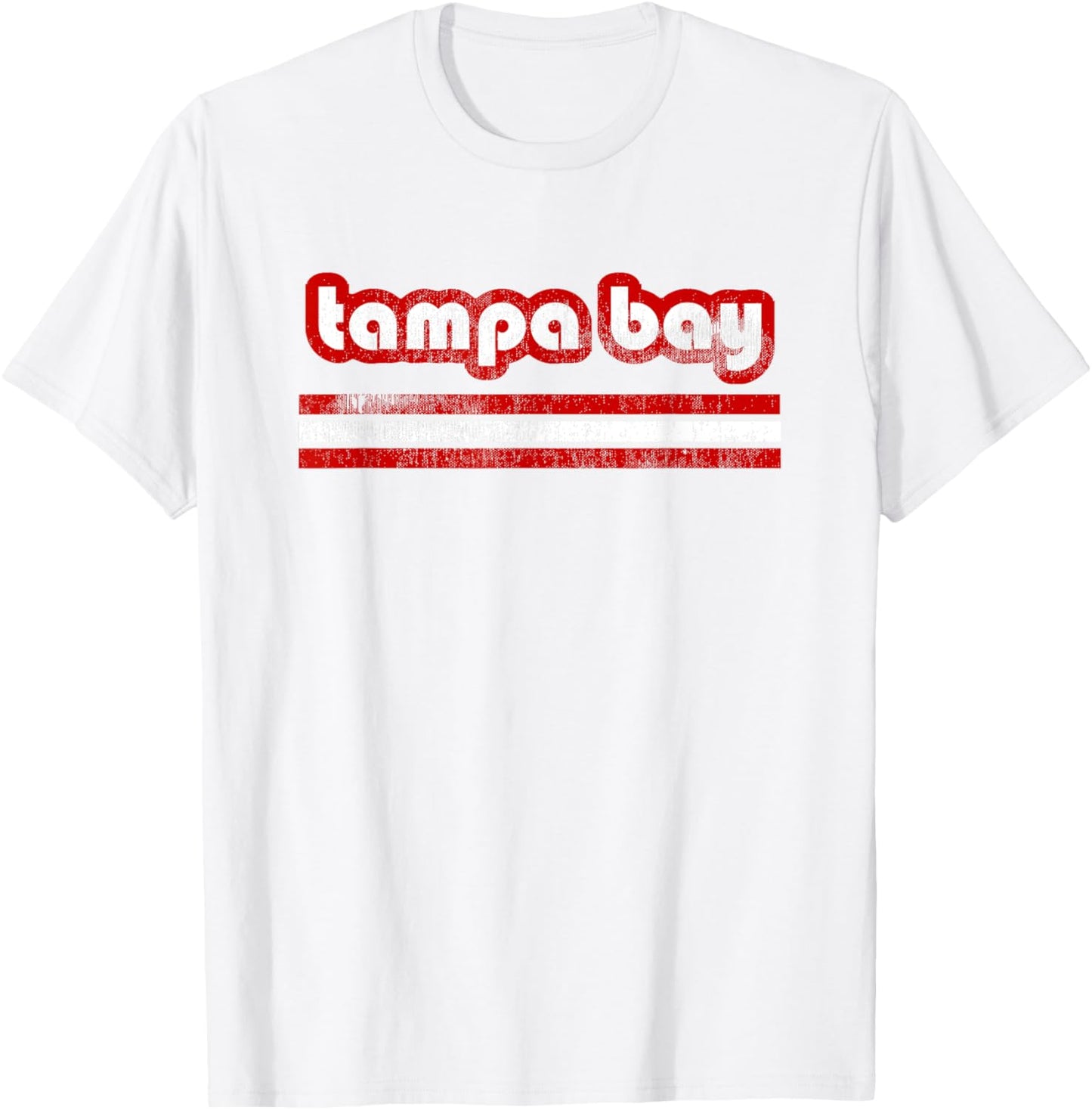 Tampa Bay Florida Retro Vintage Weathered Throwback T-Shirt - T-Shirt | White