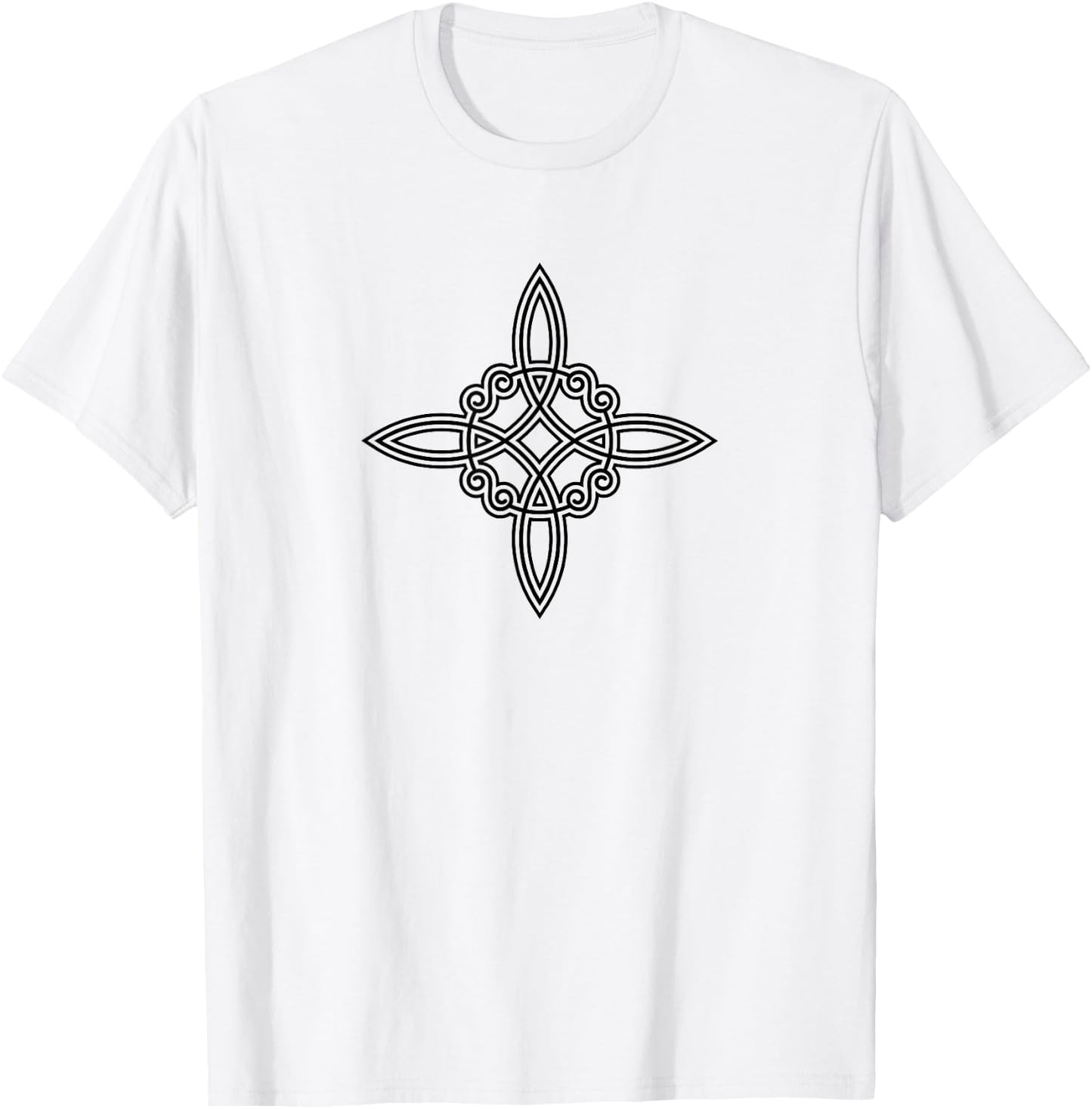 Witch Knot Symbol 4 Elements Wiccan Mystic Magic T-Shirt - T-Shirt | White