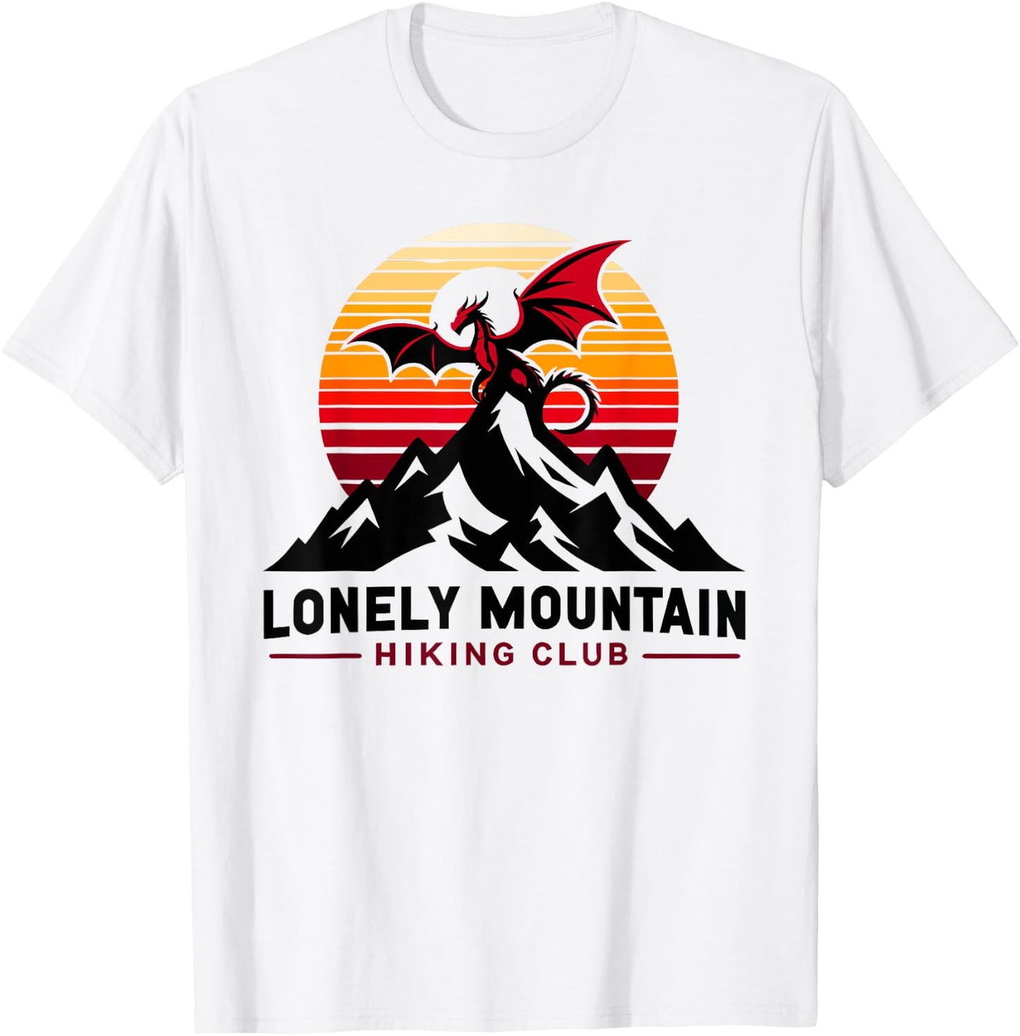 LONELY MOUNTAIN HIKING CLUB funny design T-Shirt - T-Shirt | White