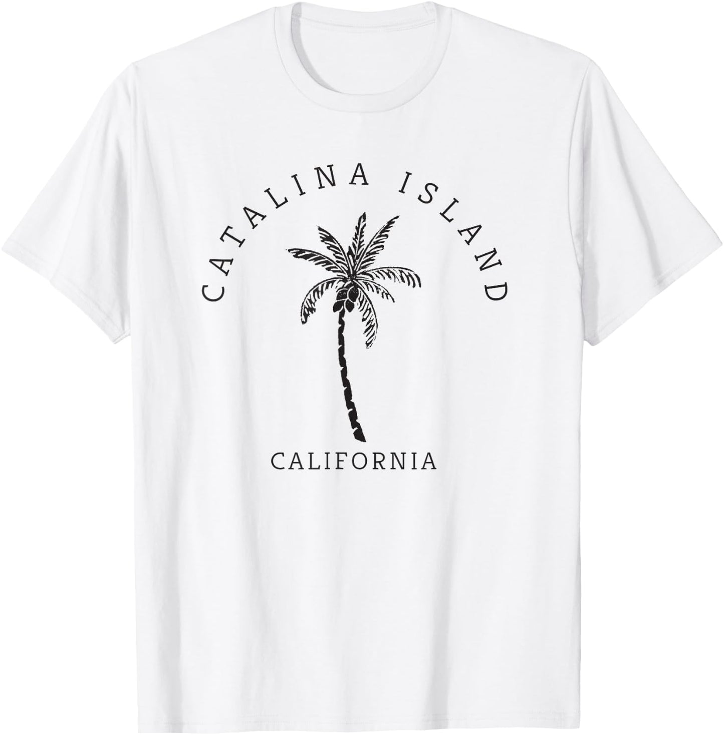 Retro Cool Original Catalina Island Palm Tree Novelty T-Shirt - T-Shirt | White