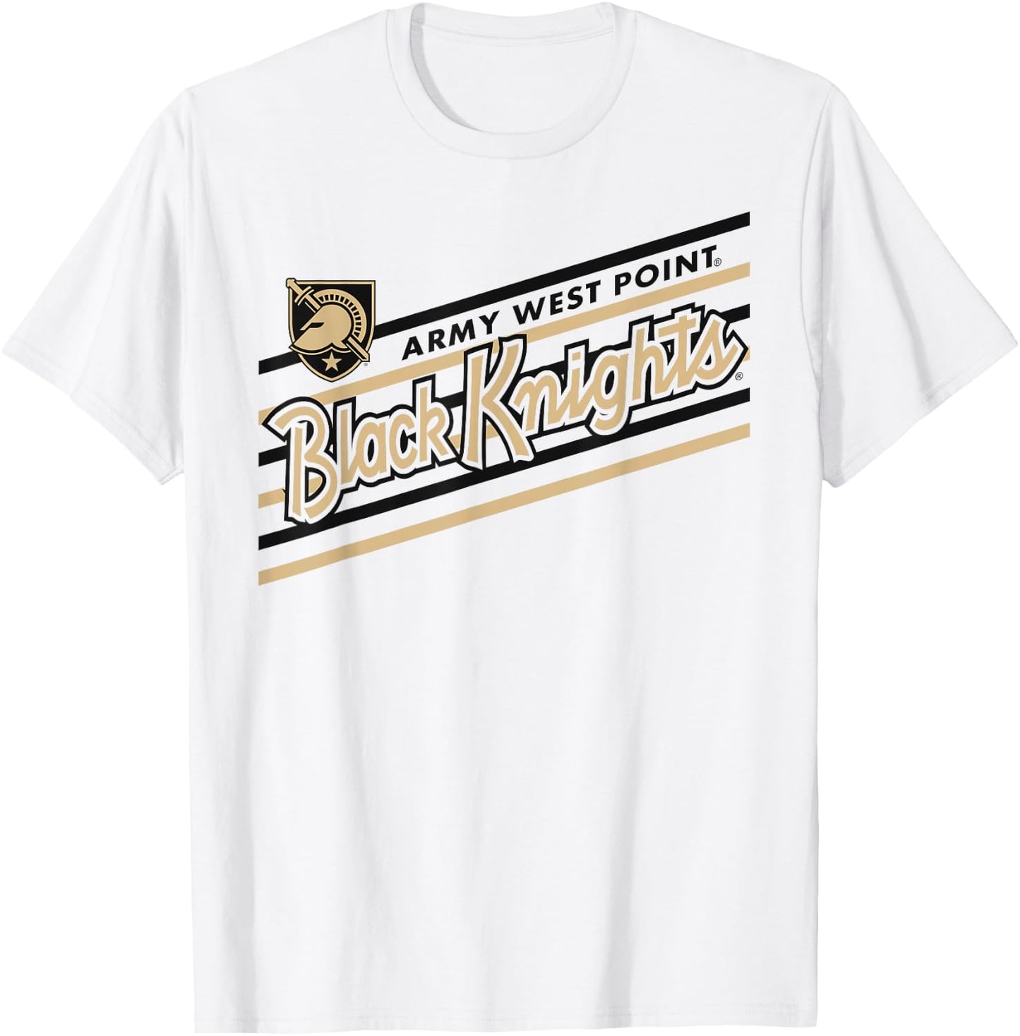 Army Black Knights Retro Performer White Officially Licensed T-Shirt - T-Shirt | White