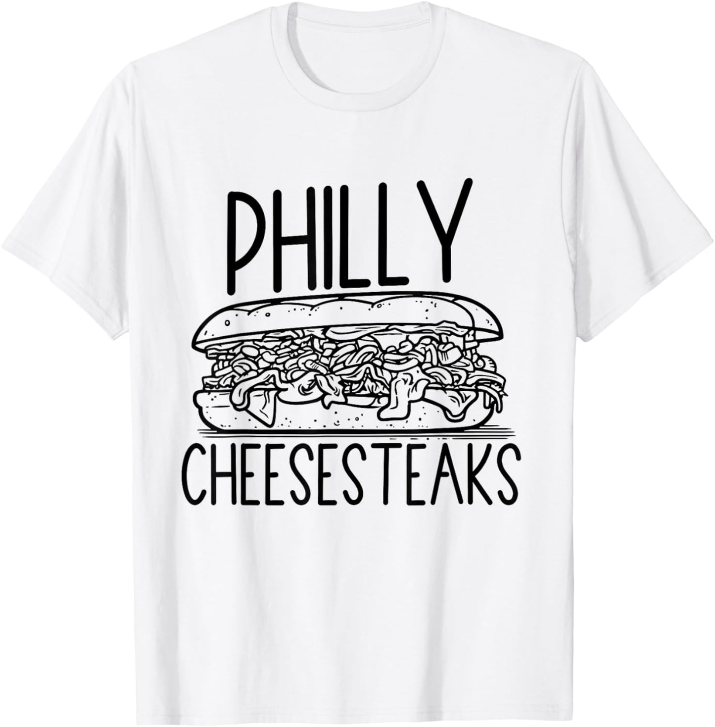 Vintage Cheesesteak Lover Gifts for Philadelphia Apparel T-Shirt - T-Shirt | White