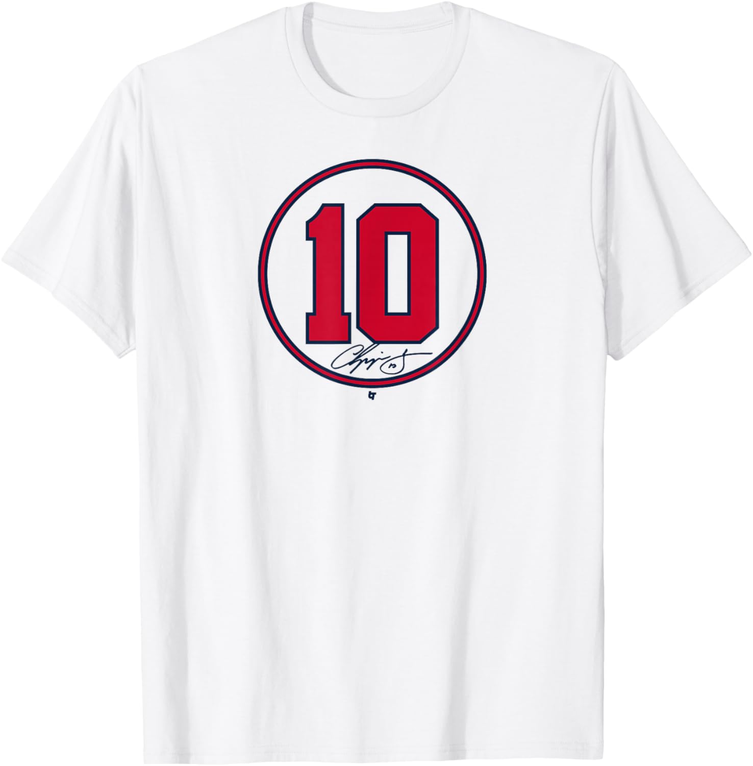 BreakingT Chipper Jones - Number Circle - Atlanta Baseball T-Shirt - T-Shirt | White