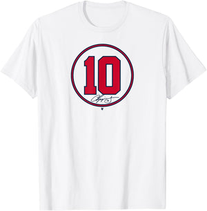 BreakingT Chipper Jones - Number Circle - Atlanta Baseball T-Shirt - T-Shirt | White