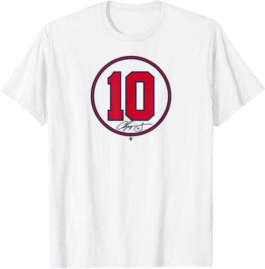 BreakingT Chipper Jones - Number Circle - Atlanta Baseball T-Shirt - T-Shirt | White
