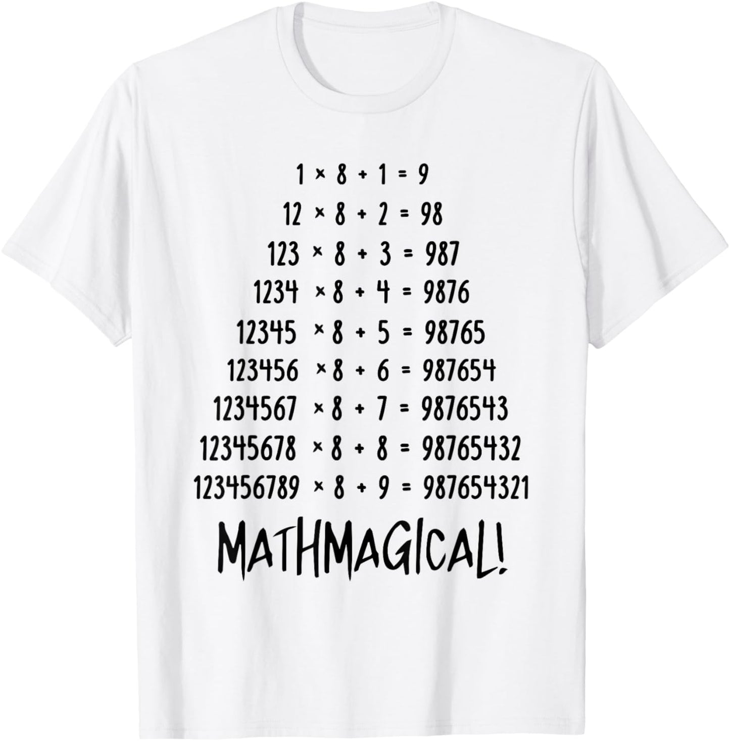 Mathmagical Christmas Math Teacher Pajamas Funny Math Pun T-Shirt - T-Shirt | White
