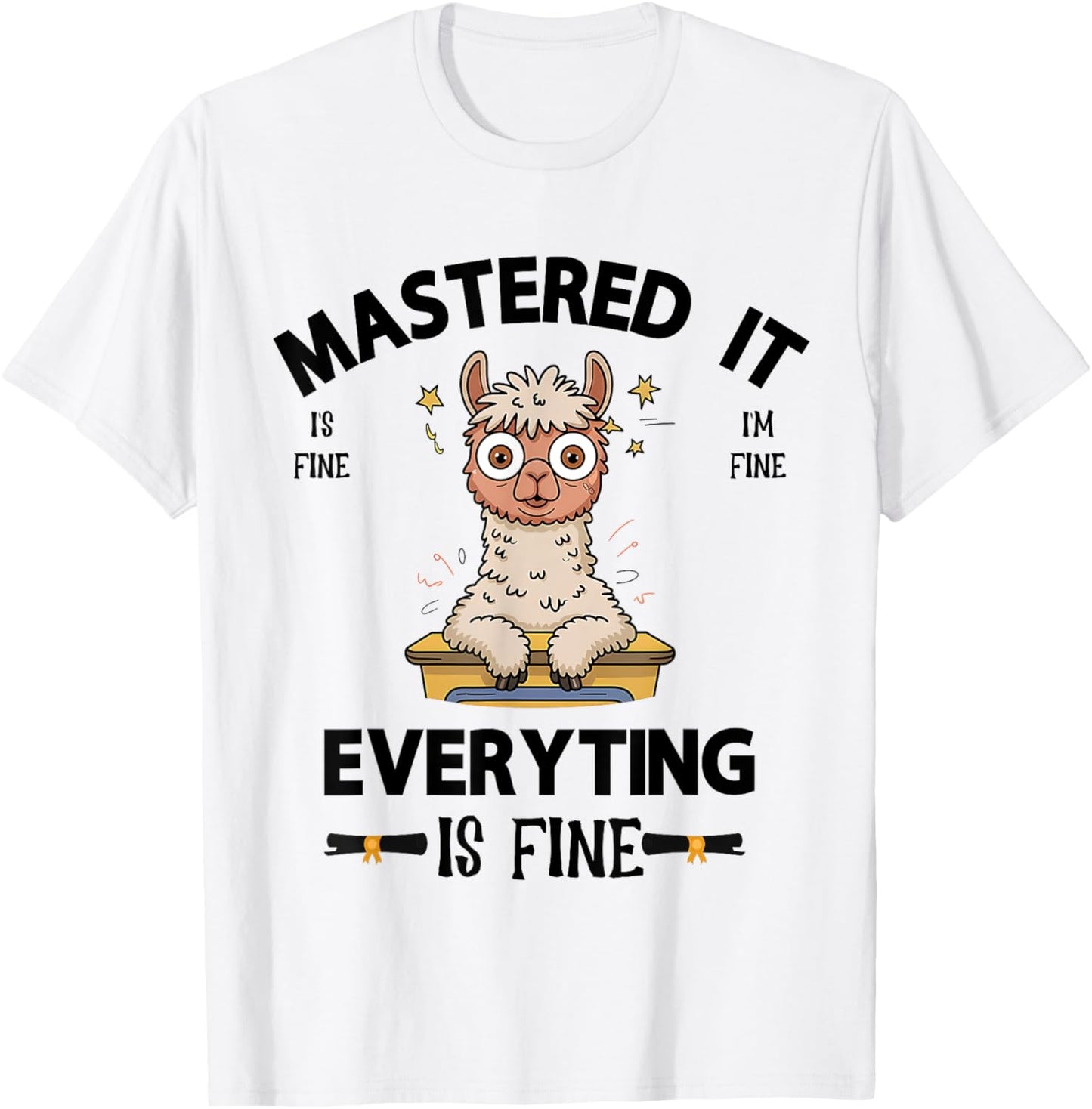 Masters Mastered It Alpaca Graduate Master Degree Graduation T-Shirt - T-Shirt | White