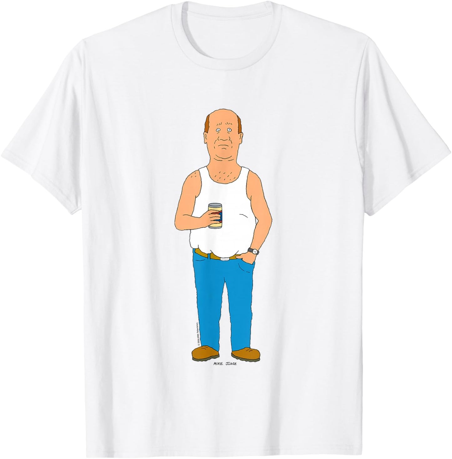 King Of The Hill Iconic Bill Dauterive Big Chest Portrait T-Shirt - T-Shirt | White