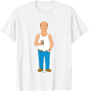 King Of The Hill Iconic Bill Dauterive Big Chest Portrait T-Shirt - T-Shirt | White