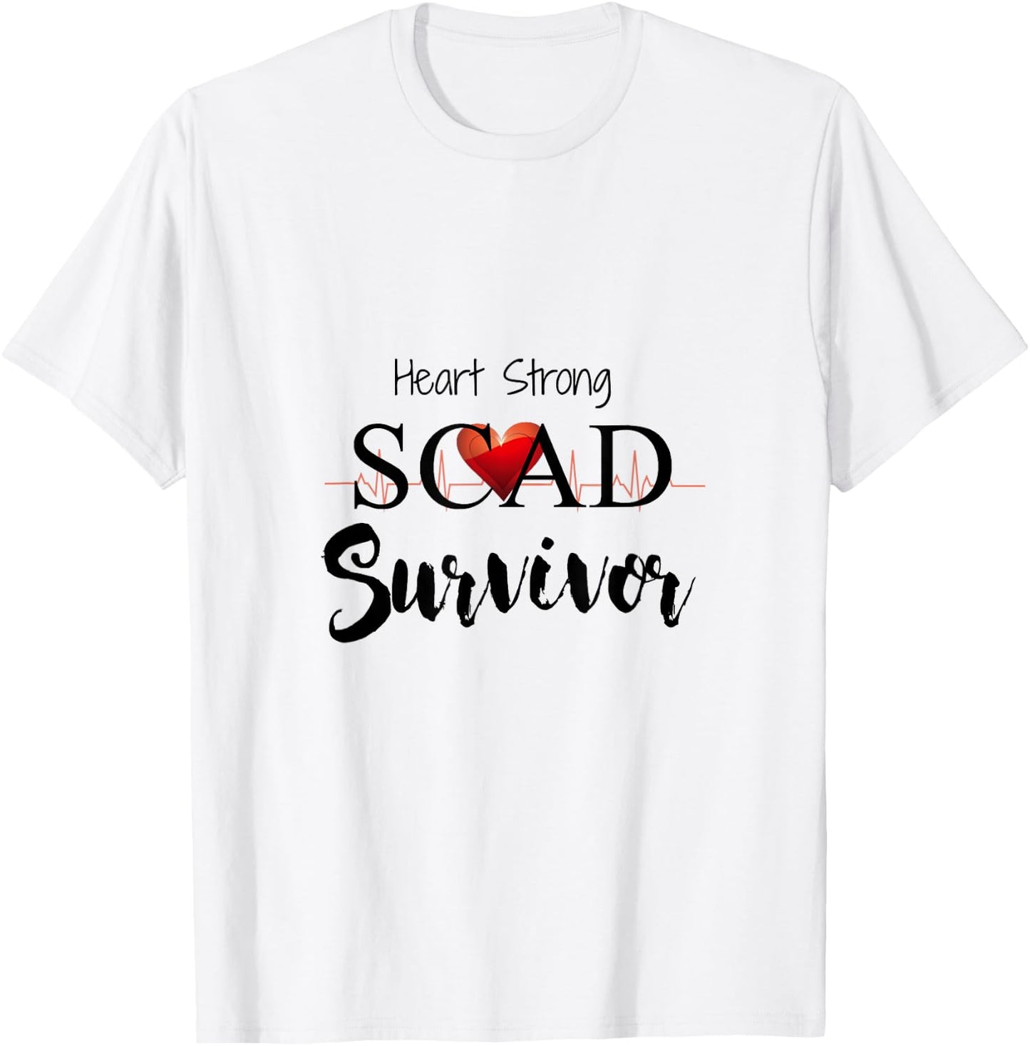 SCAD Heart Attack Women Warrior Survivor Cardiac T-Shirt - T-Shirt | White