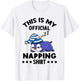 This Is My Official Napping Shirt Penguin Lover Gift T-Shirt - T-Shirt | White