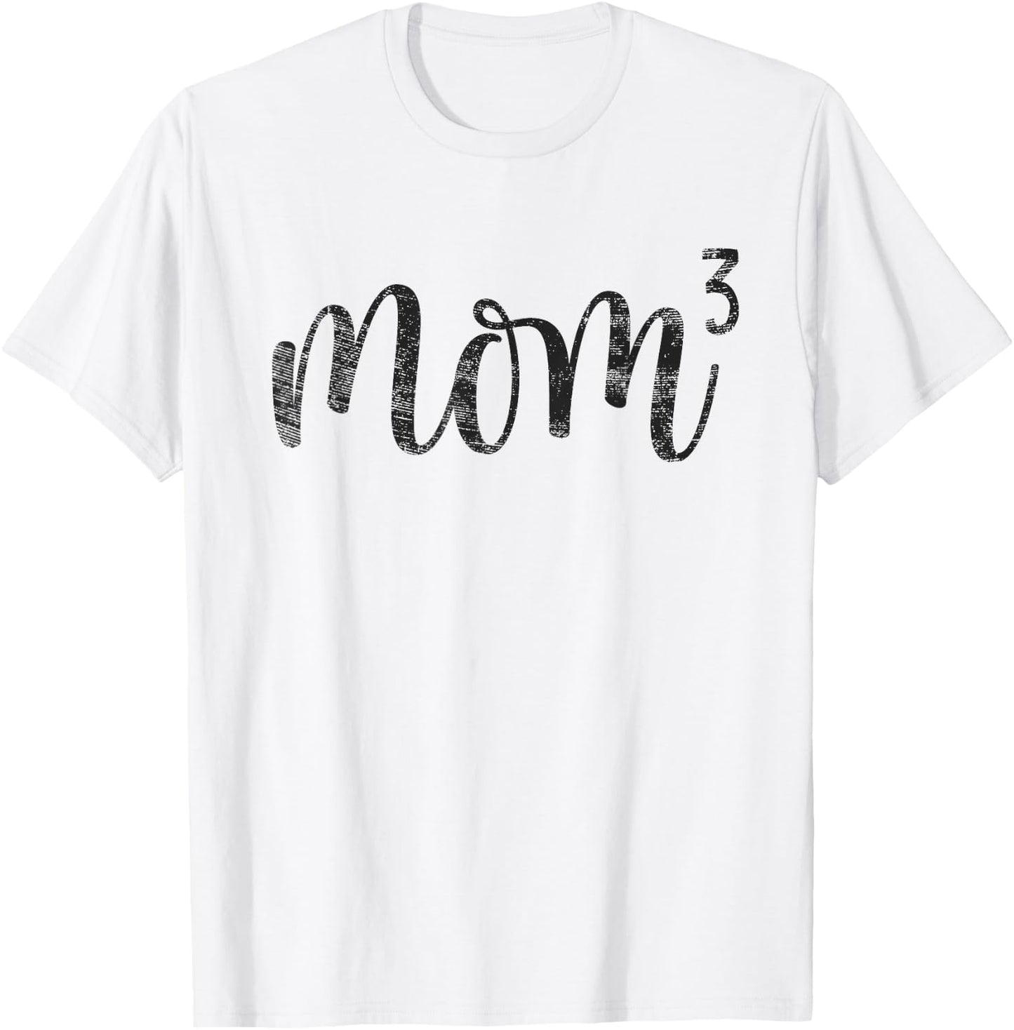 Mom3 Mom Cubed Mother of Three Mama of 3 Gifts Mothers Day T-Shirt - T-Shirt | White