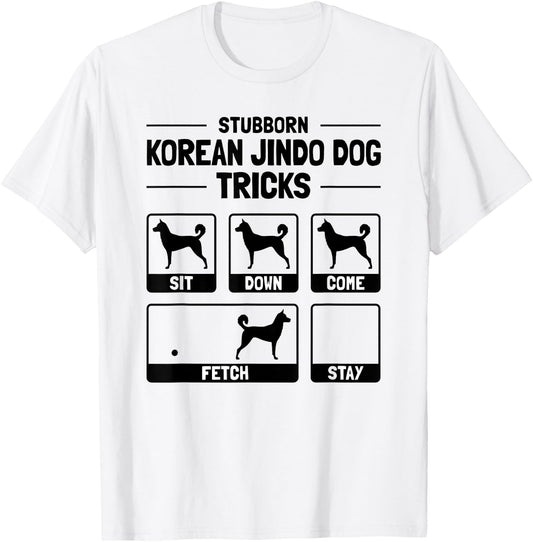 Hilarious Korean Jindo Dog Owner Meme Dog Training T-Shirt - T-Shirt | White